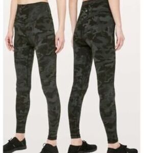 Lululemon Align Pant 28"' Heritage 365 Camo Dark Olive Multi, size 2 in EUC.